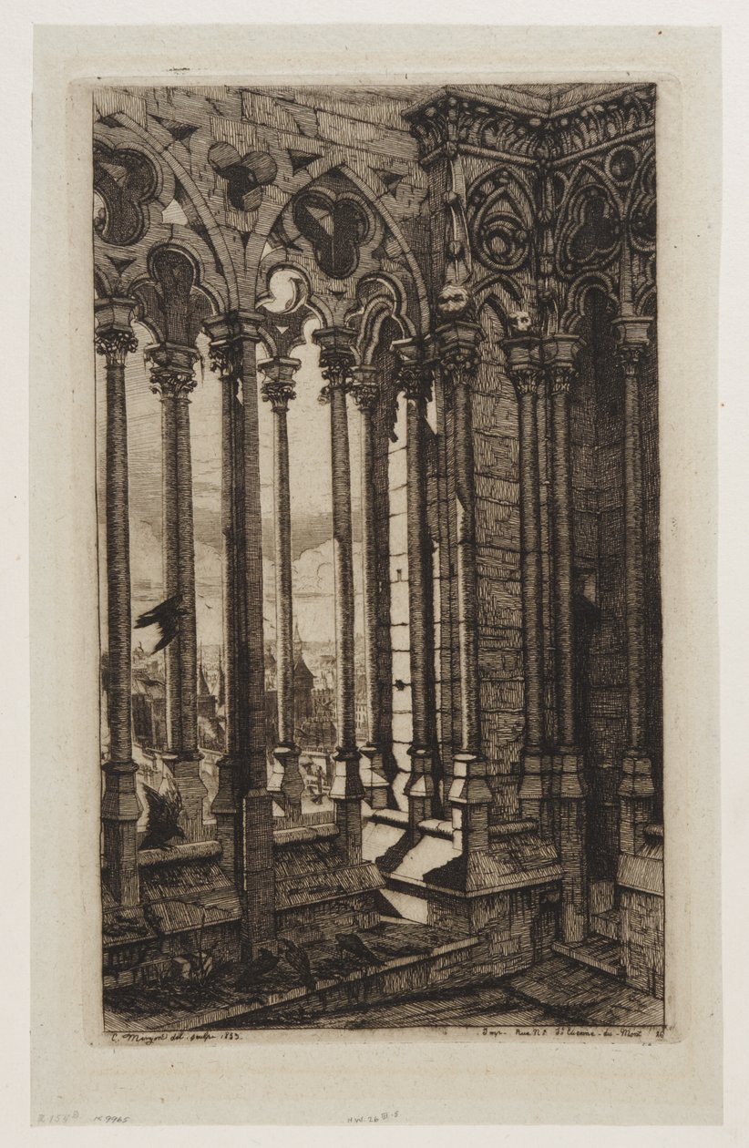 La galería de Notre-Dame, París de Charles Meryon
