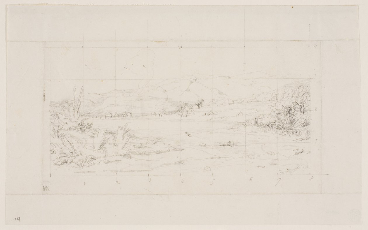 La pequeña colonia francesa de Akaroa, 1845 de Charles Meryon