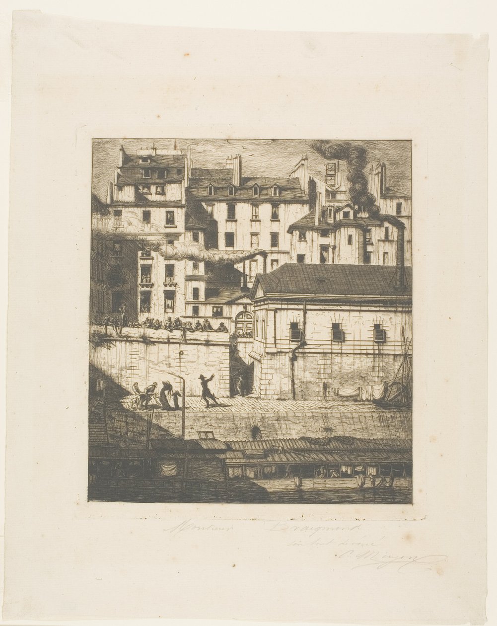 El depósito de cadáveres, París de Charles Meryon