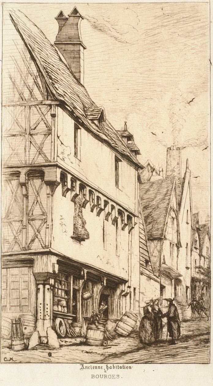 La casa del músico (antigua vivienda en Bourges) de Charles Meryon