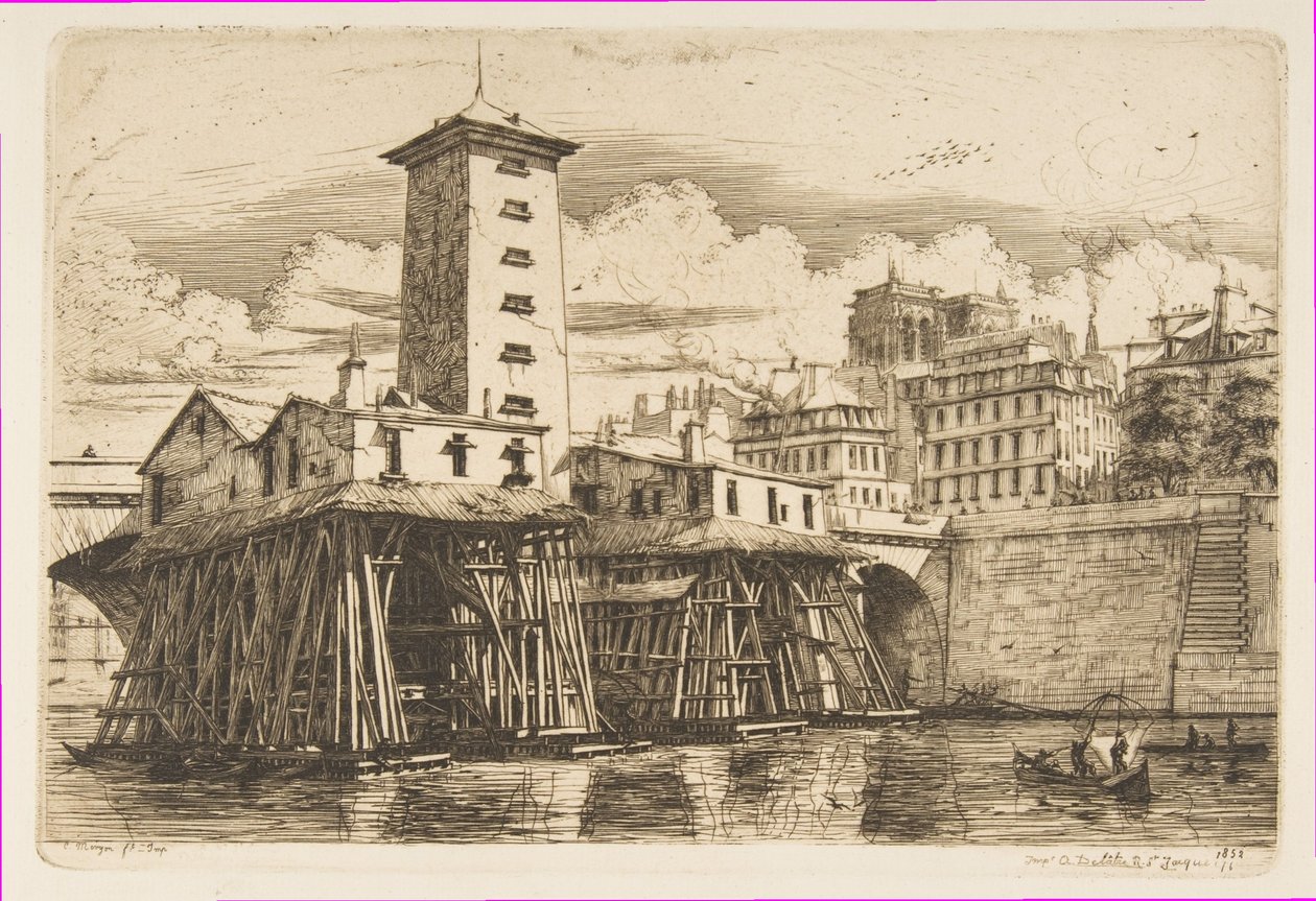 La bomba de Notre-Dame, París de Charles Meryon