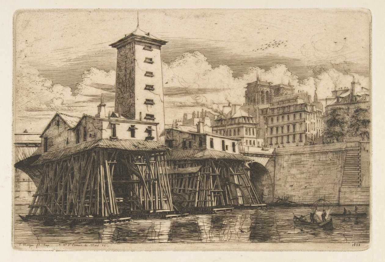 La bomba de Notre-Dame, París de Charles Meryon
