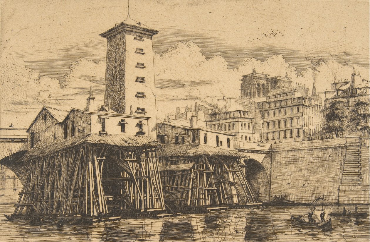 La Bomba de Notre-Dame, París, 1852 de Charles Meryon