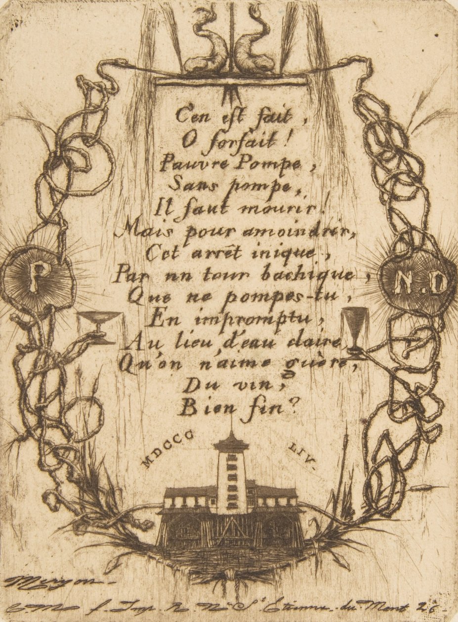 La bomba de Notre-Dame, placa pequeña, 1854 de Charles Meryon