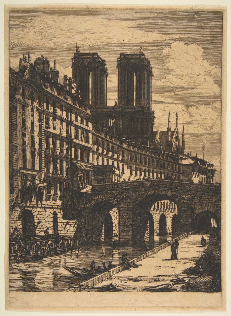 El Petit Pont, París de Charles Meryon