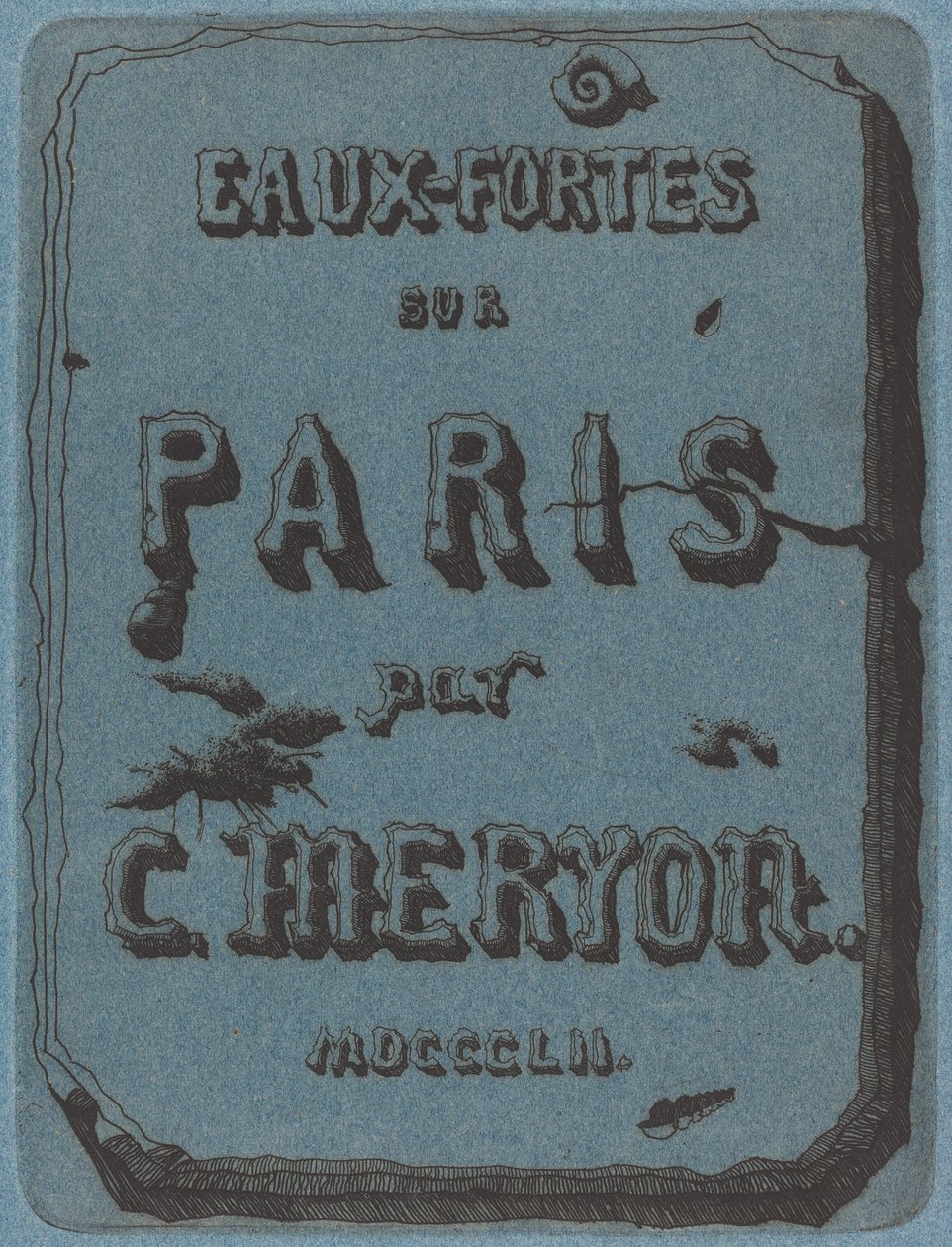 Página de título del conjunto de grabados de París de Charles Meryon