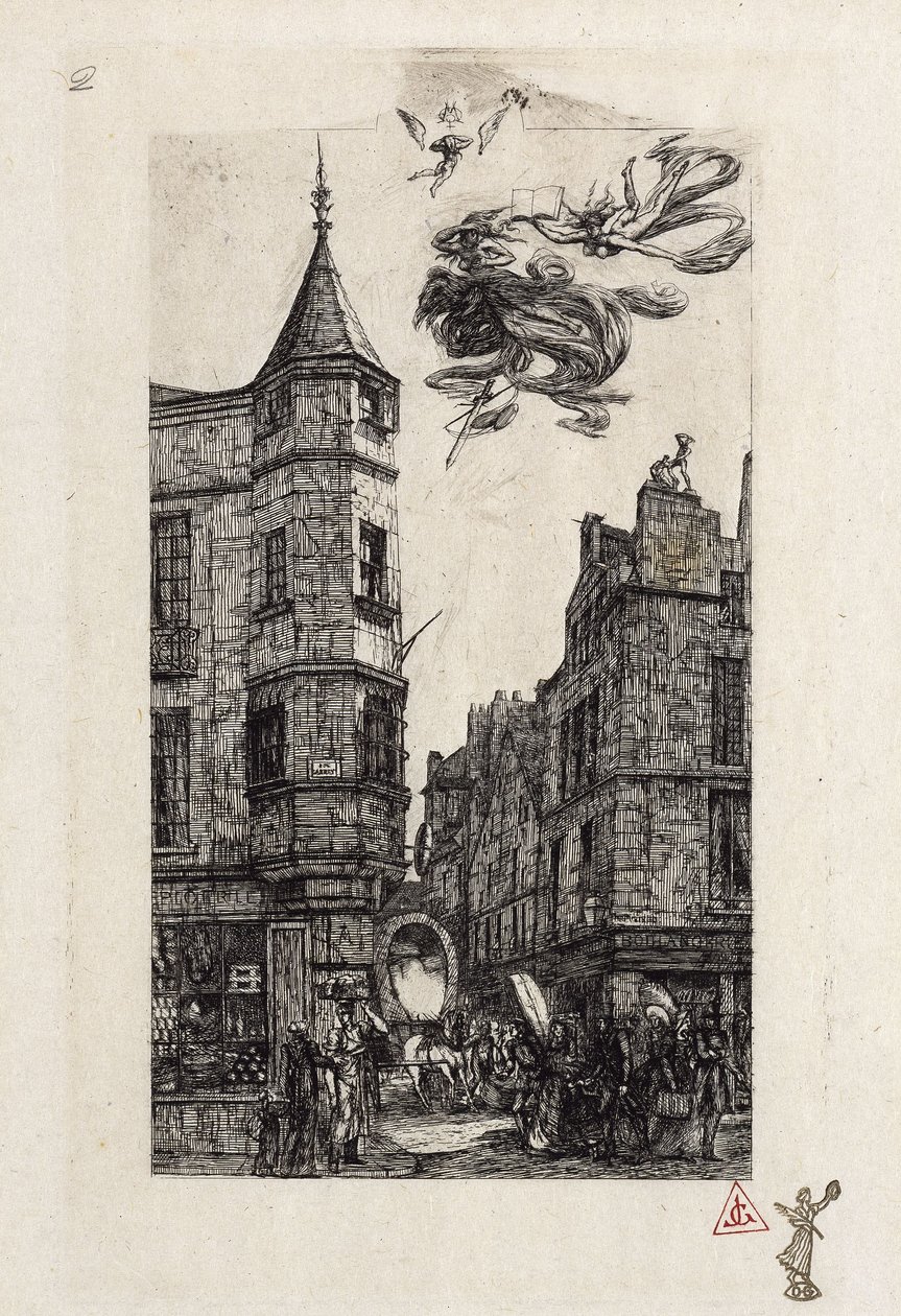 Tourelle, Calle de la Escuela de Medicina, 22 de Charles Meryon