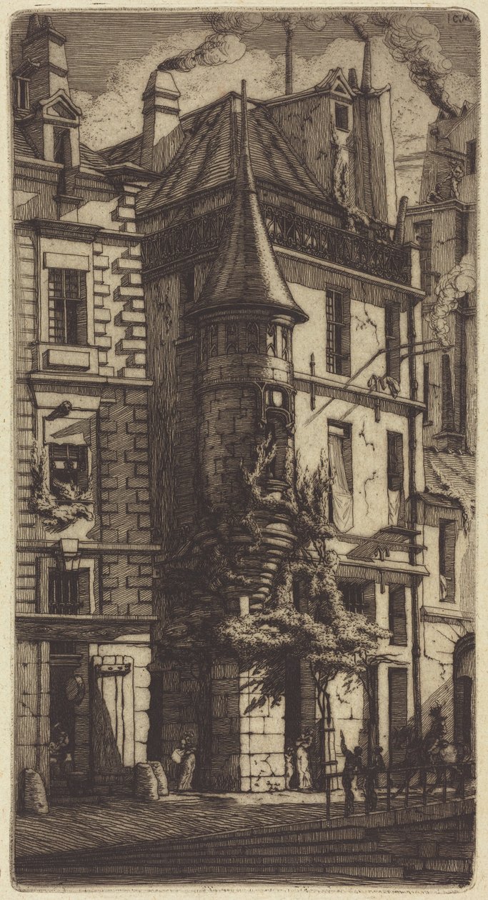 Torrecilla de la rue de la Tixéranderie, París de Charles Meryon