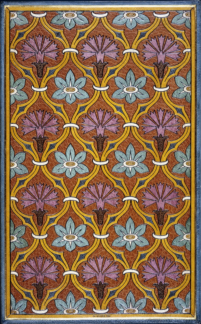 Cubierta interior con diseño floral de Charles Meunier