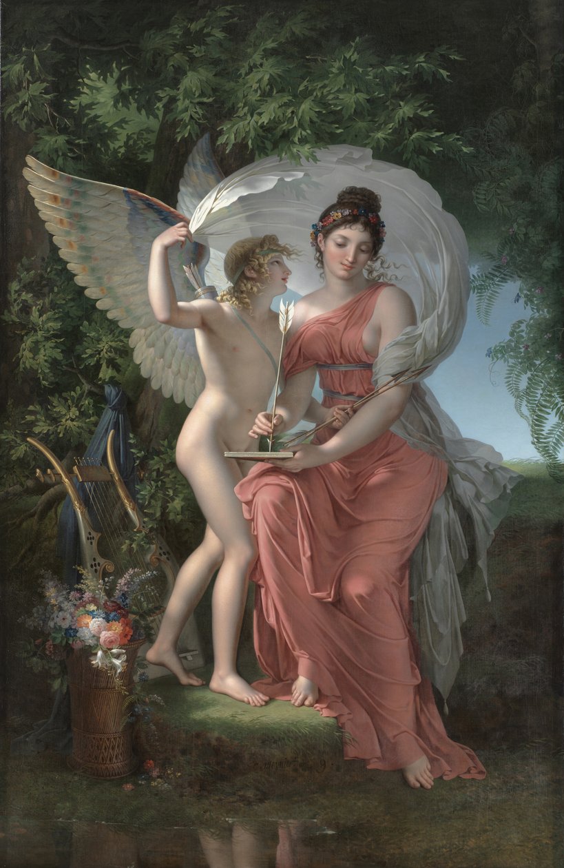 Erato, Musa de la Poesía Lírica de Charles Meynier