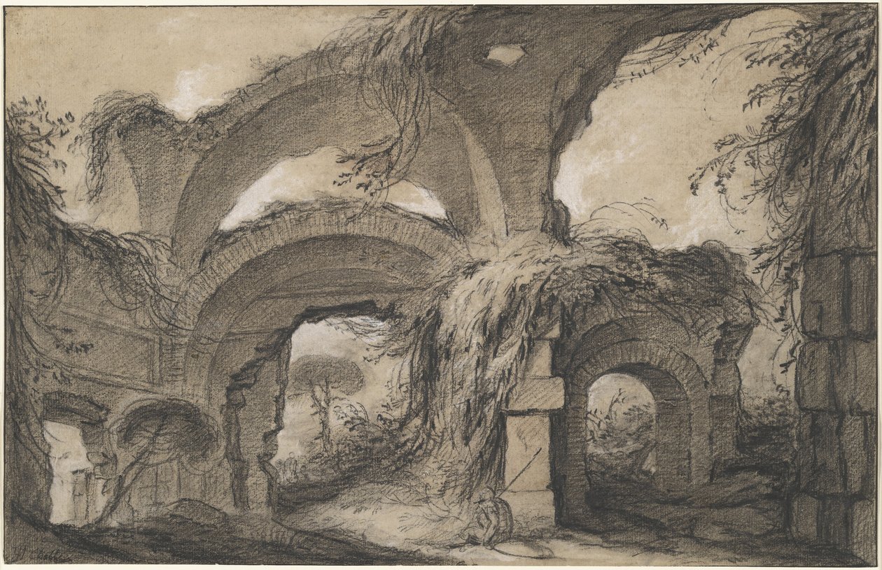 Arcos de los Baños Mayores en la Villa de Adriano de Charles Michel Ange Challe