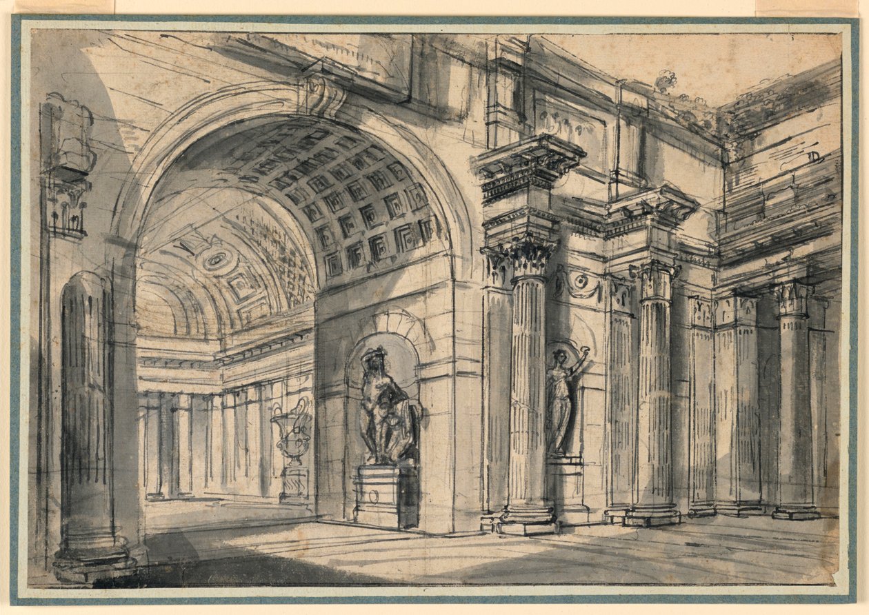 Fantasía Arquitectónica: Interior del Palacio de Charles Michel Ange Challe