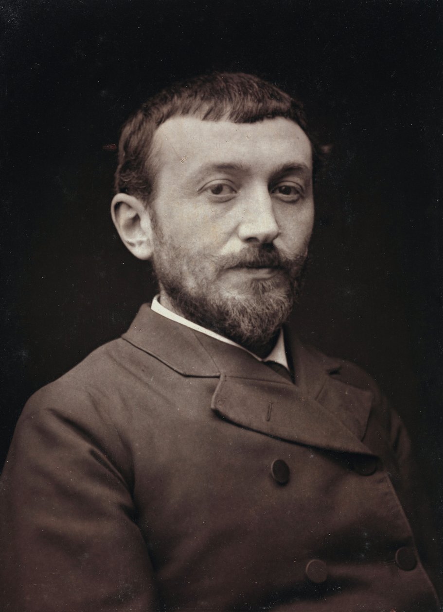 Album Artistique et Biographique, 5me année, Salon 1885; retrato del pintor francés Alfred-Henri Bramtot (1852-1894) de Charles Michelez