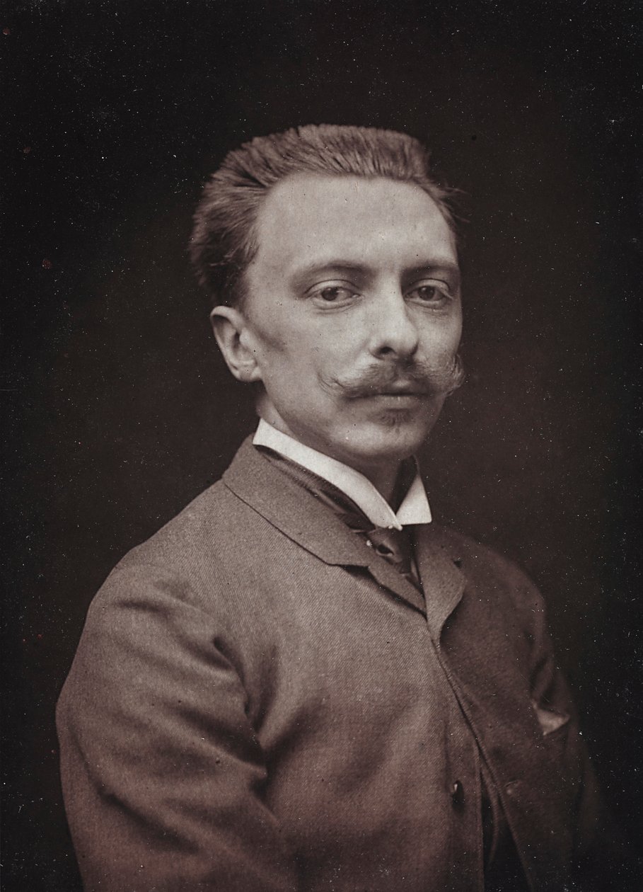 Album Artistique et Biographique, 5me année, Salon 1885; retrato del pintor francés Alfred Paul Marie de Richemont (1857-1911) de Charles Michelez