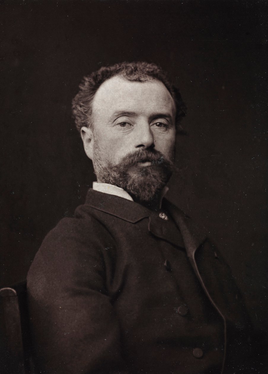 Album Artistique et Biographique, 5me année, Salon 1885; retrato del pintor francés Hippolyte Dominique Berteaux (1843-1926) de Charles Michelez