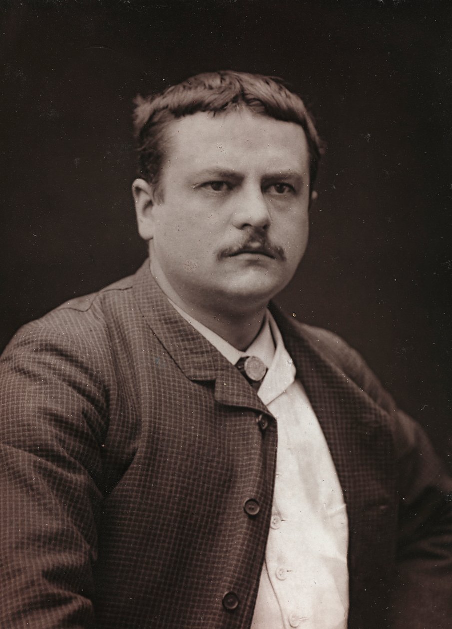Album Artistique et Biographique, 6me année, Salon 1885; retrato del pintor francés Royer Lionel (1852-1926) de Charles Michelez