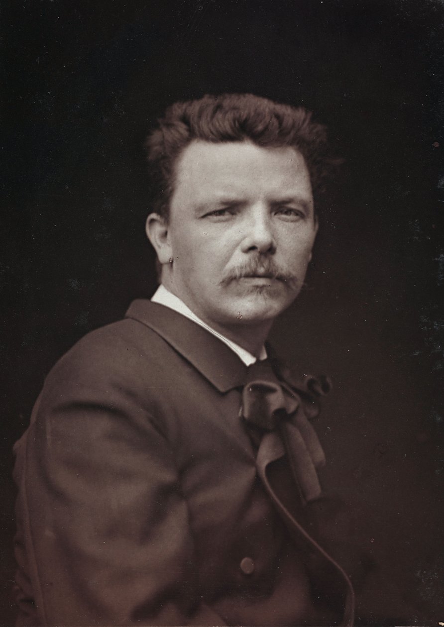 Album Artistique et Biographique, 6me année, Salon 1885; retrato del pintor francés Eugène Carrière (1849-1906) de Charles Michelez
