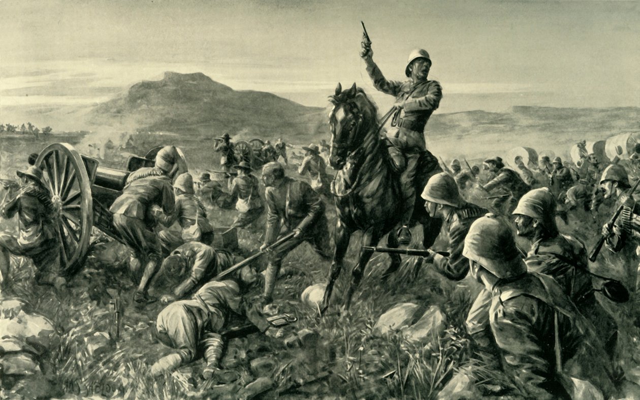 Lord Methuen reuniendo sus fuerzas rotas en Tweebosch, 1902 de Charles Mills Sheldon