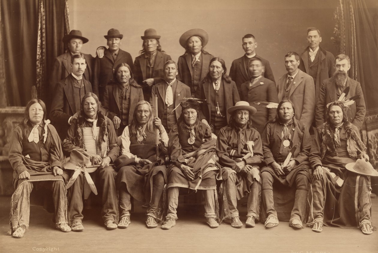 Delegación Sioux, 1891 (foto) de Charles Milton Bell