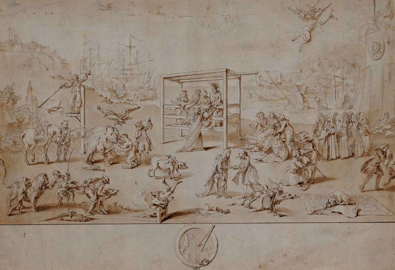 La carrera europea: Una caricatura alegórica sobre el estado de la Europa política en 1738-9 de Charles Mosley