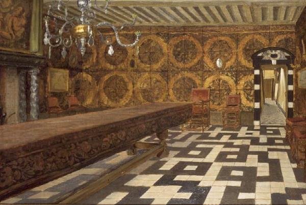 Una habitación en el Museo Plantin, Amberes de Charles Napier Hemy