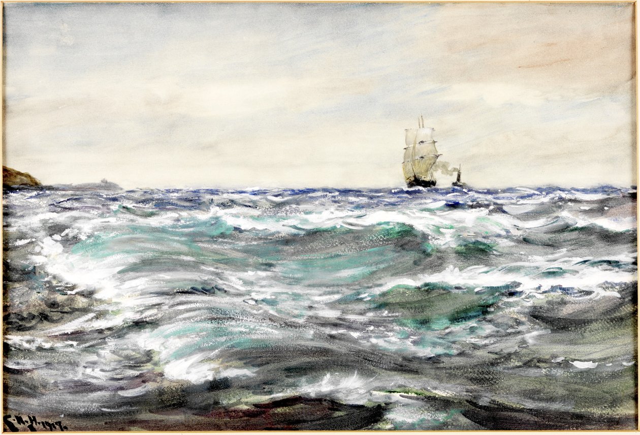 Aguas turbulentas en el Bar de Charles Napier Hemy