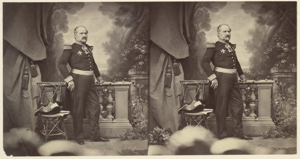 [El general Corréard, comandante de las tropas en Niza, tras la anexión] de Charles Nègre
