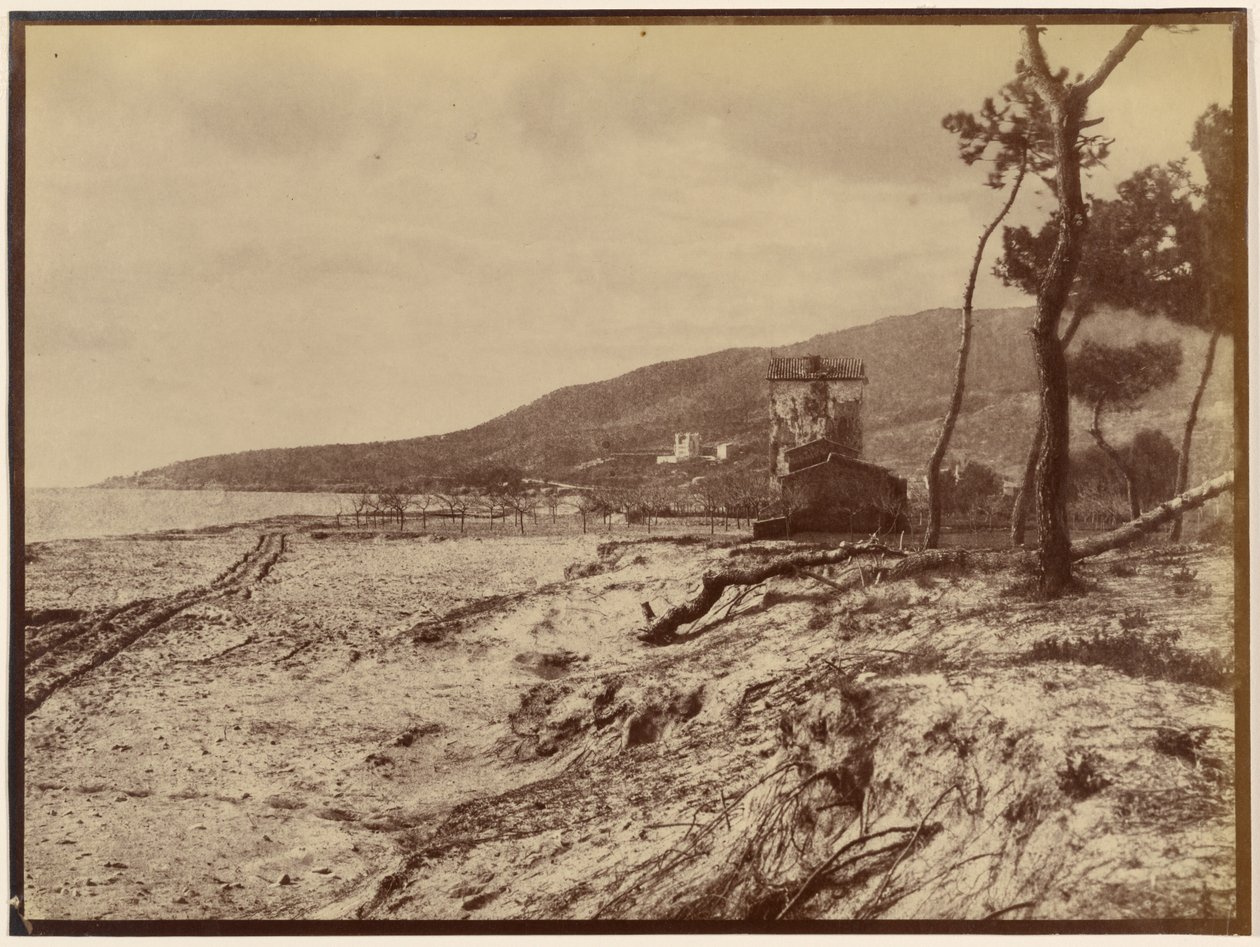 Playa de Golfe-Juan hacia el cabo de la Croisette de Charles Nègre