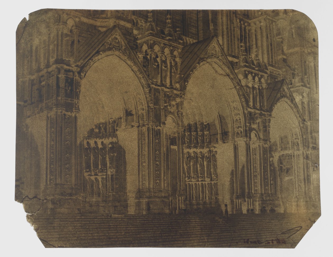 Pórtico de la fachada sur de la catedral de Chartres de Charles Nègre