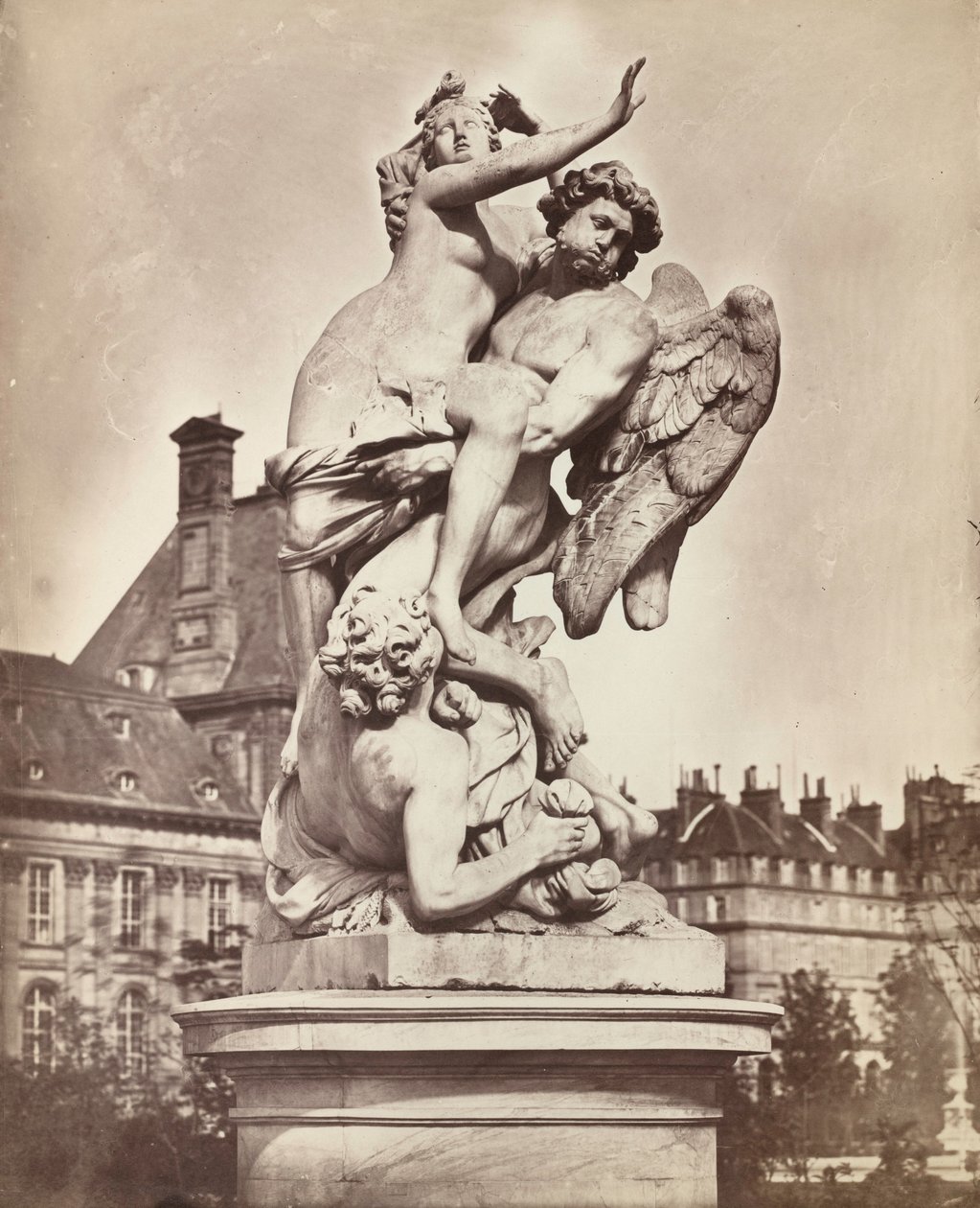 Estatua de las Tullerías: G. Marsy y A. Flamen: Bórea raptando a Oritia de Charles Nègre