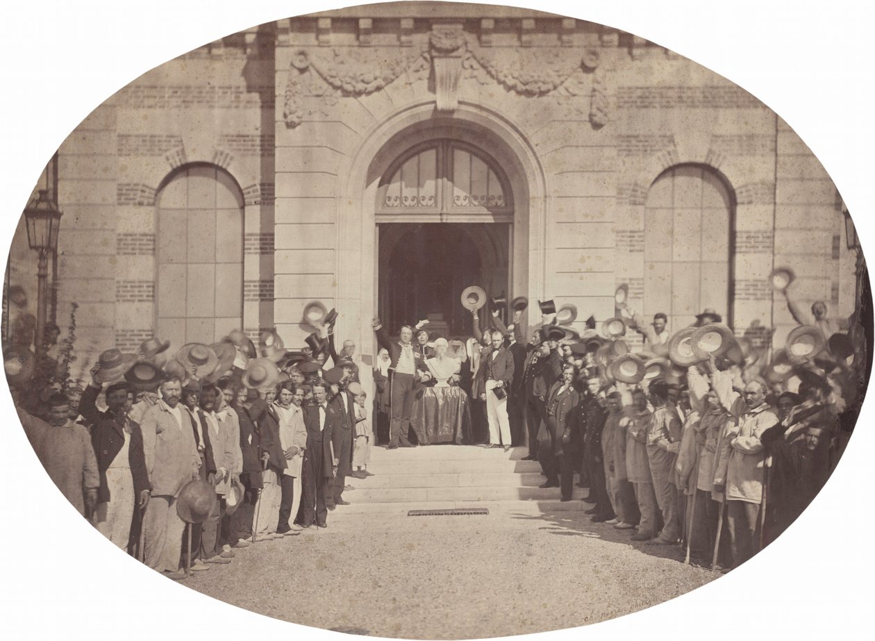 Asile Impérial de Vincennes: Saludo al Emperador el 15 de agosto de 1859 (foto) de Charles Nègre