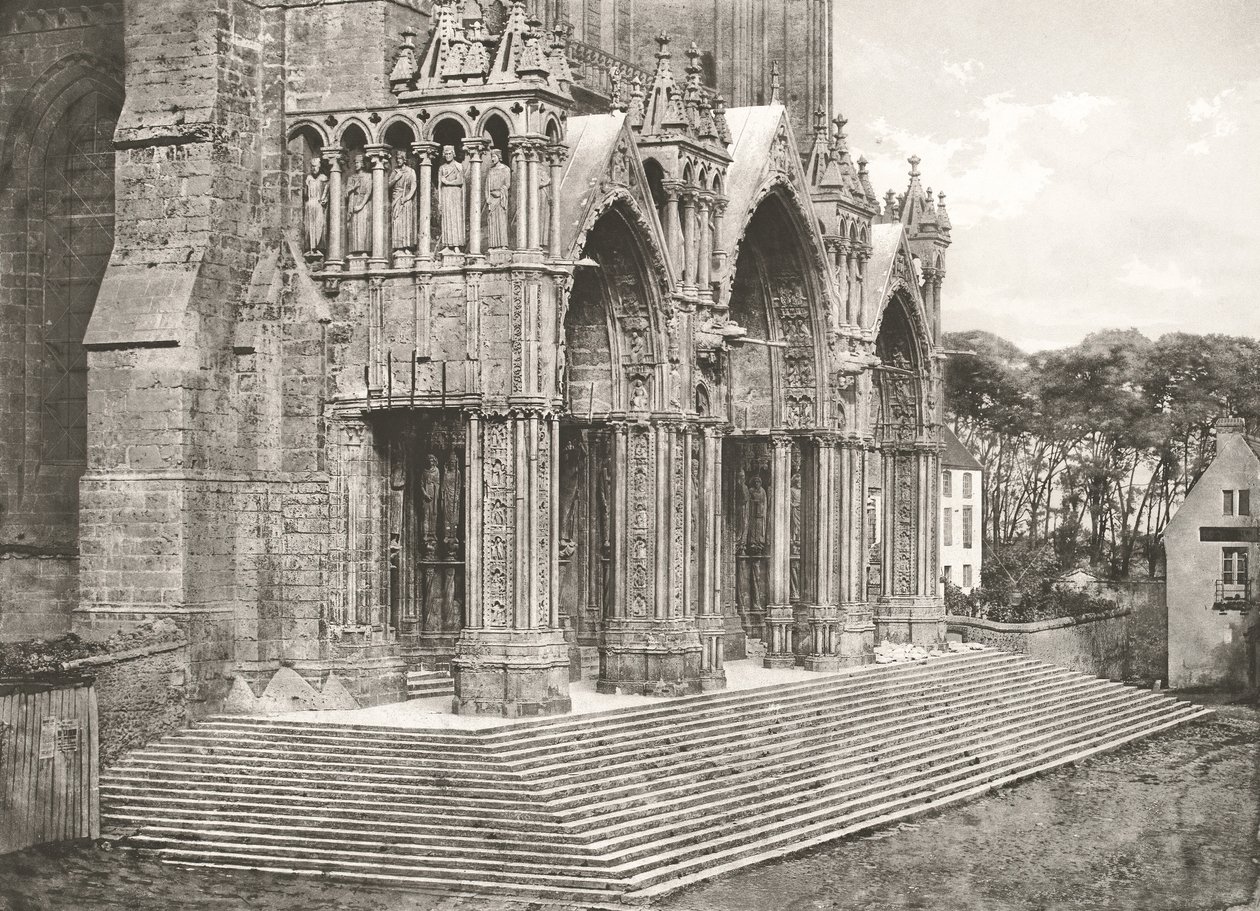 Catedral de Chartres - Pórtico del Mediodía Siglo XII de Charles Nègre