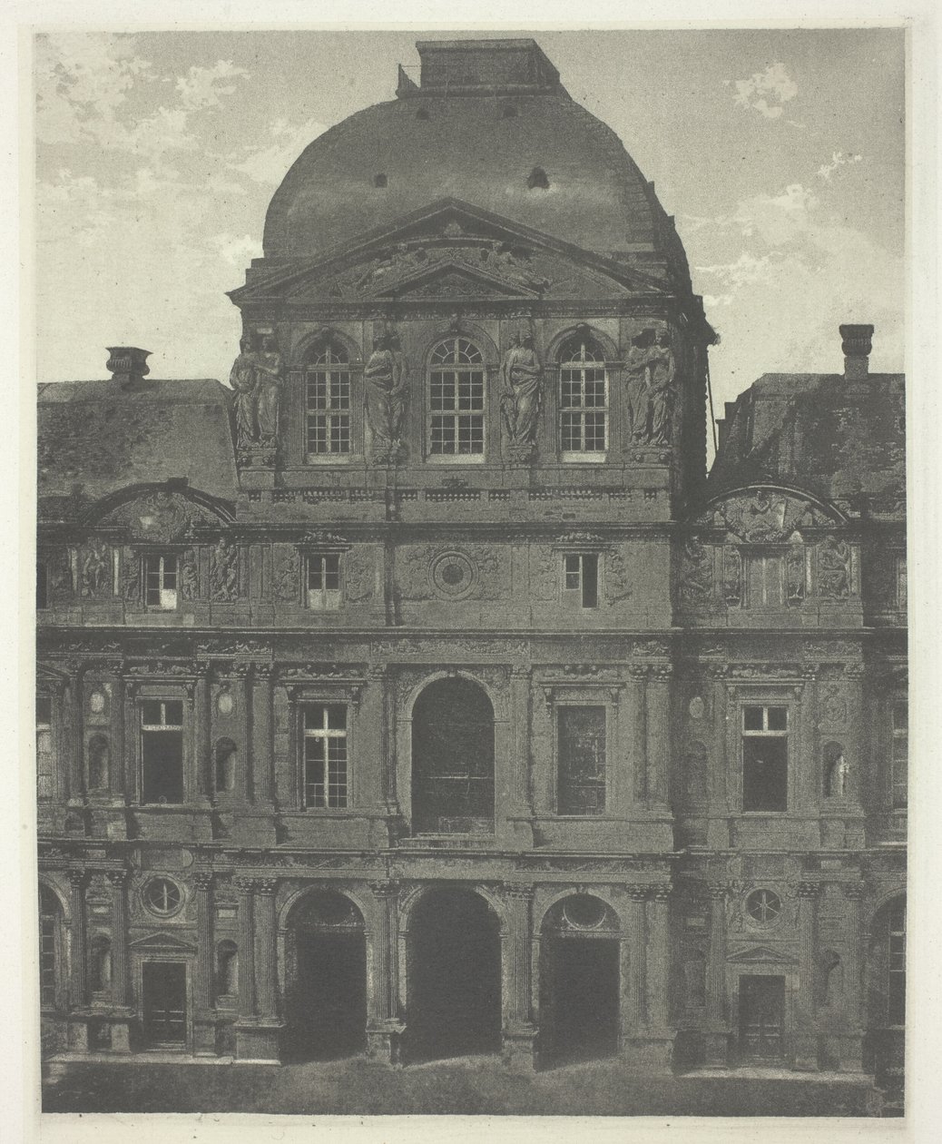 París: Pabellón del Reloj, Louvre de Charles Nègre
