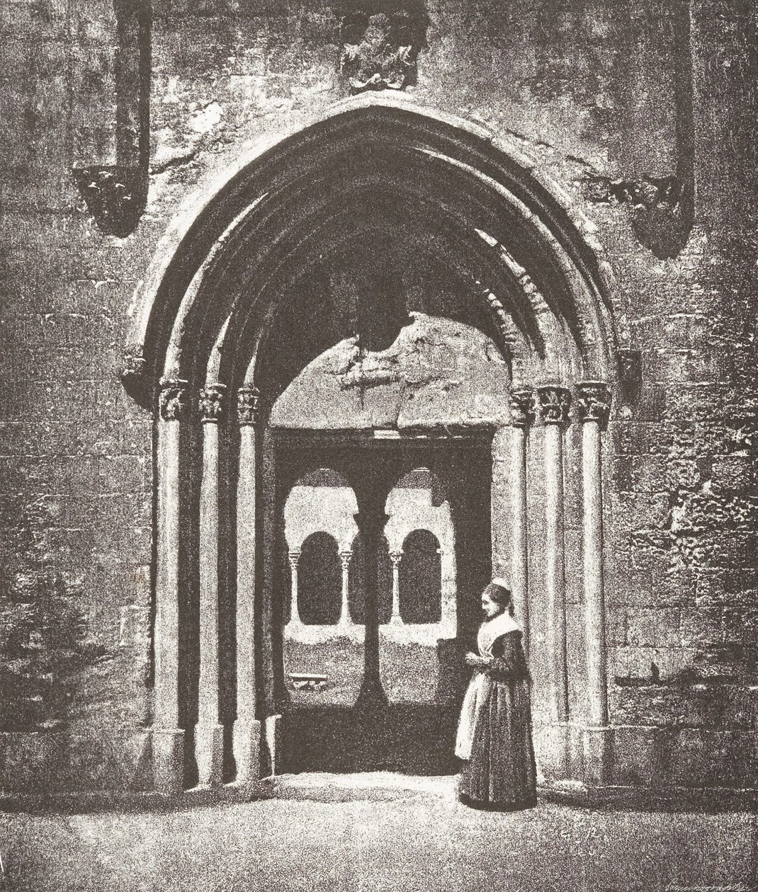 Portail Saint-Trophime, entrada del claustro, Arles, Iglesia Metropolitana de Saint-Trophime, 1852 de Charles Nègre