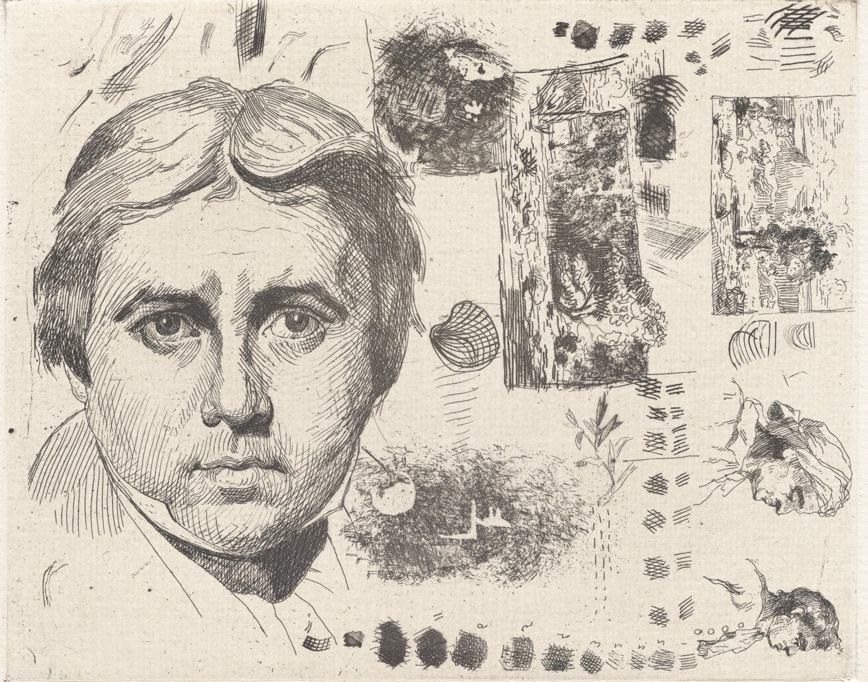 Retrato de Ingres, 1844, impreso en 1982 de Charles Nègre