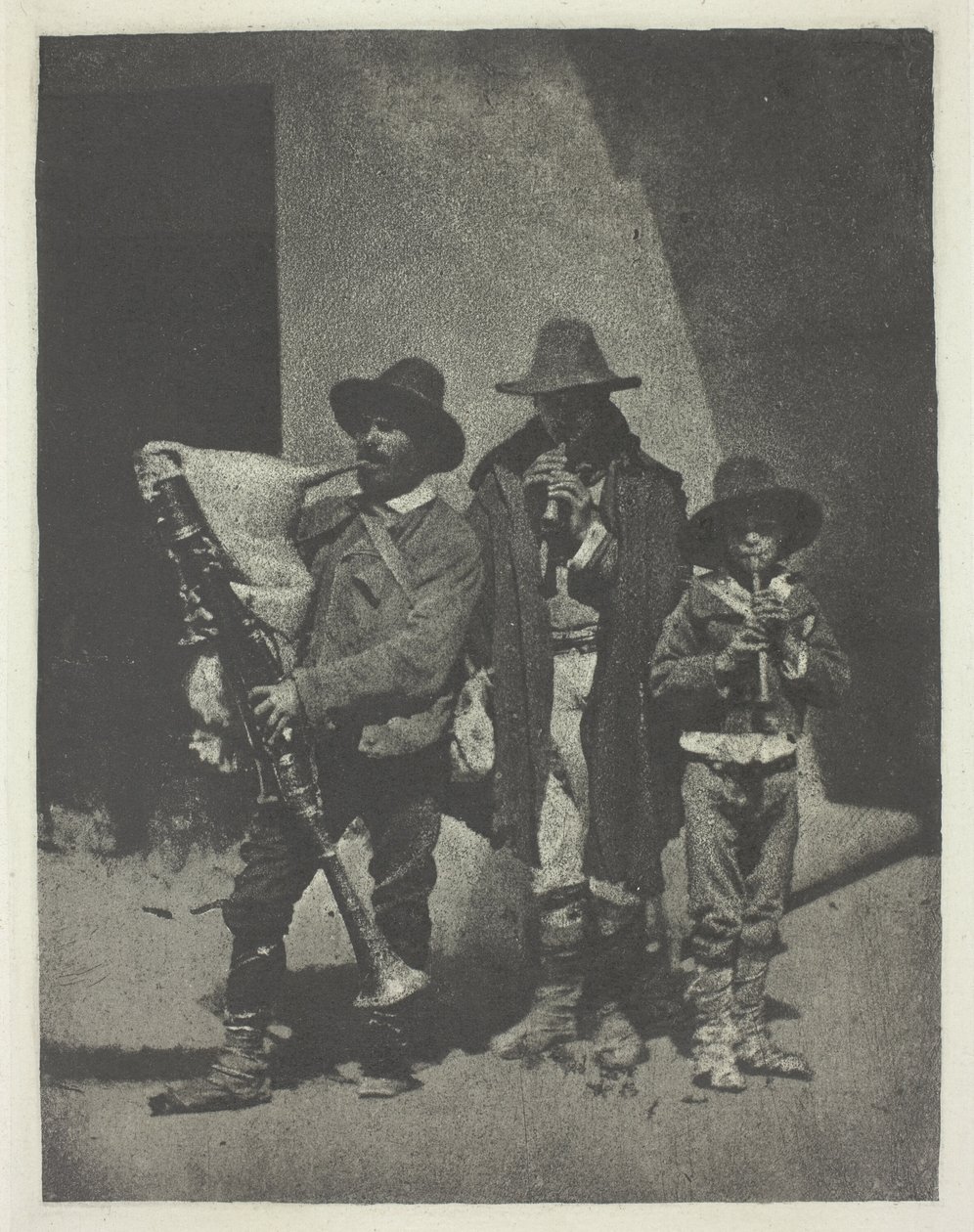 Músicos Callejeros de Pie de Charles Nègre