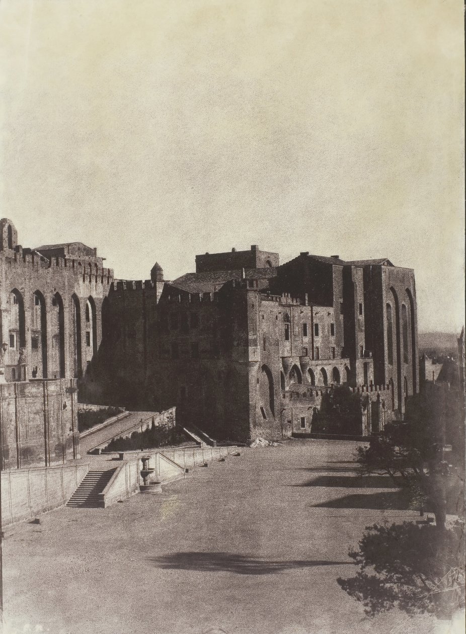 El Palacio del Papa, Aviñón, c. 1851, impreso en 1970 de Charles Nègre