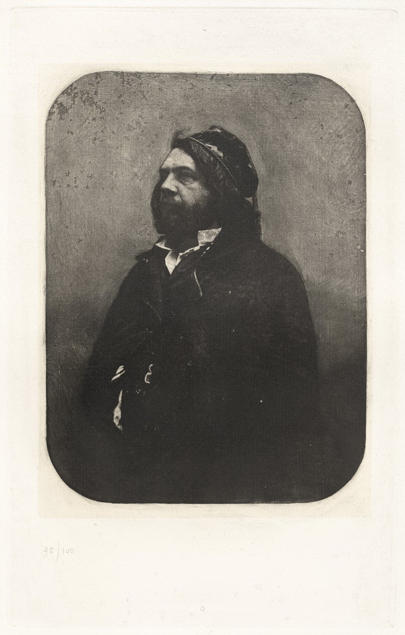 Plancha VIII – Retrato de Théophile Gautier, según Nadar de Charles Nègre, Nadar, André Jammes