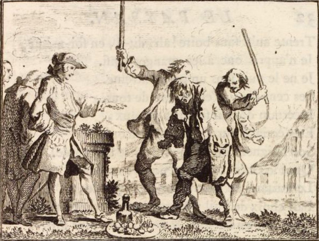 El campesino que ofendió a su señor de Charles Nicolas Cochin