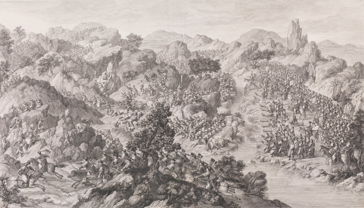 La batalla de Yesil-köl-nör, 1772 de Charles Nicolas Cochin