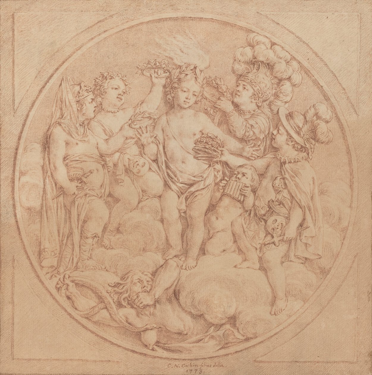 Alegoría de la fama de Charles Nicolas Cochin II