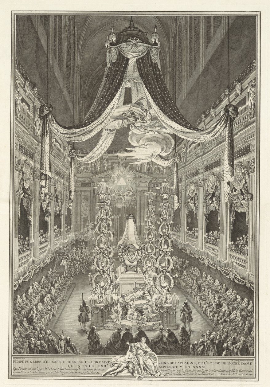Pompe funèbre de Élisabeth Thérèse de Lorraine de Charles Nicolas Cochin II