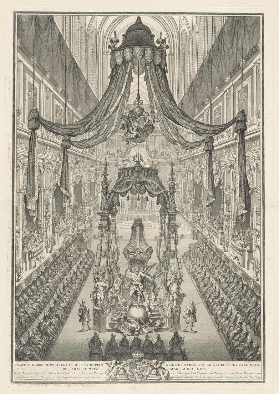 Pompa fúnebre de Polixena de Hesse-Rhinfels de Charles Nicolas Cochin I