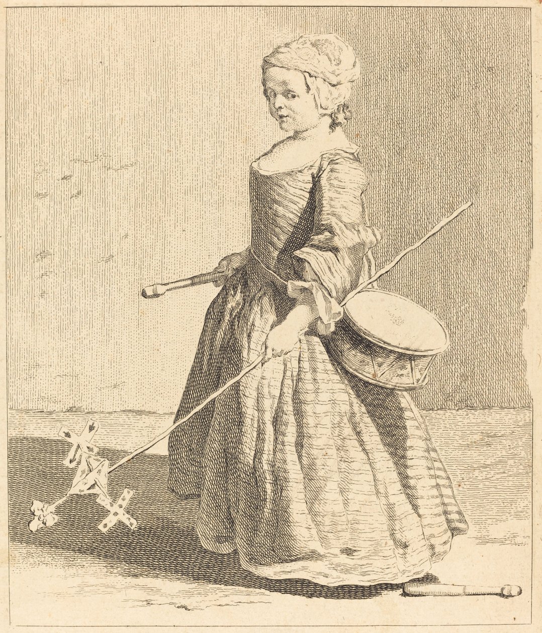 El joven soldado de Charles Nicolas Cochin I after Jean Siméon Chardin