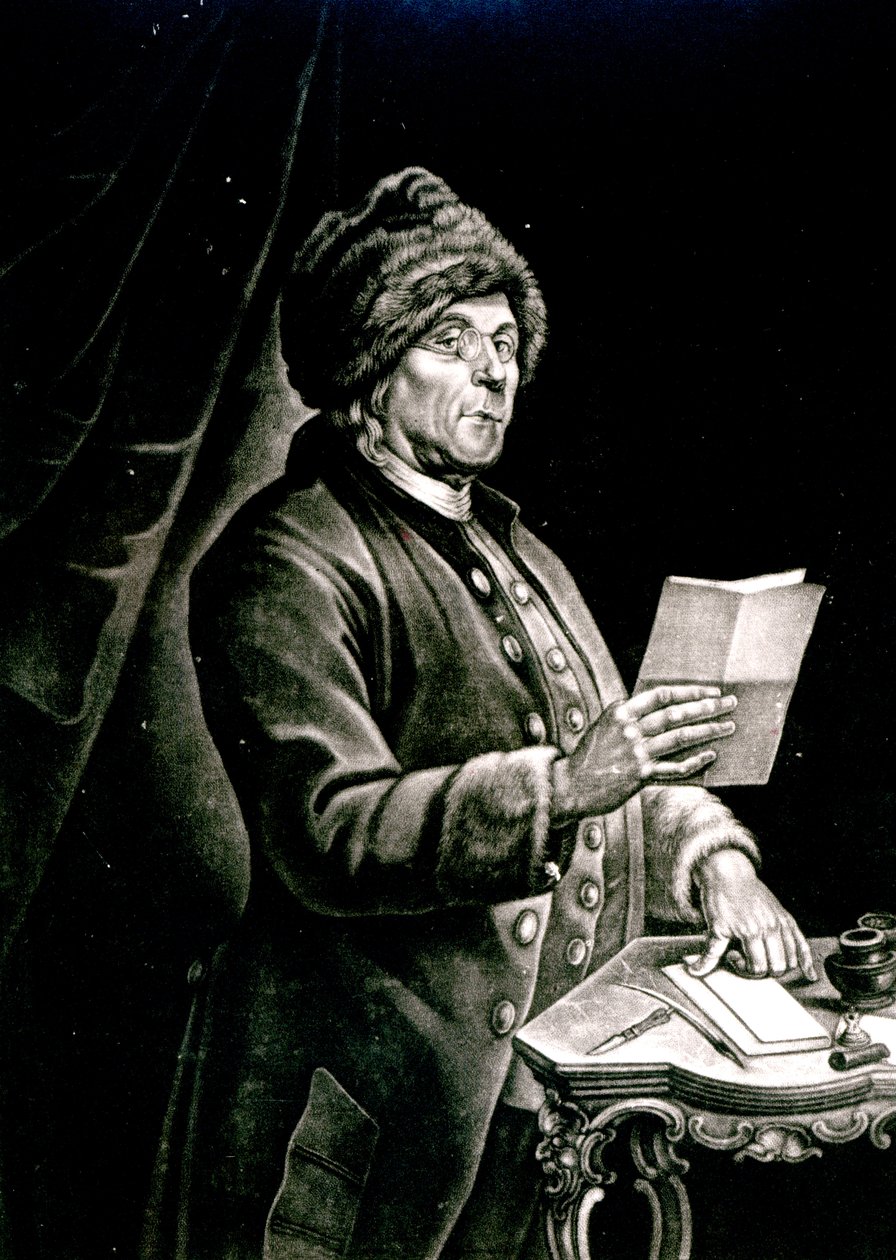 Retrato de Benjamin Franklin, 1777 de Charles Nicolas II Cochin