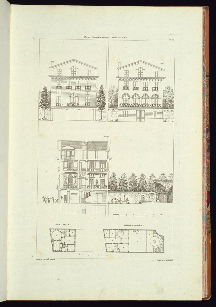 Impresión encuadernada de Charles Nicolas Ransonnette