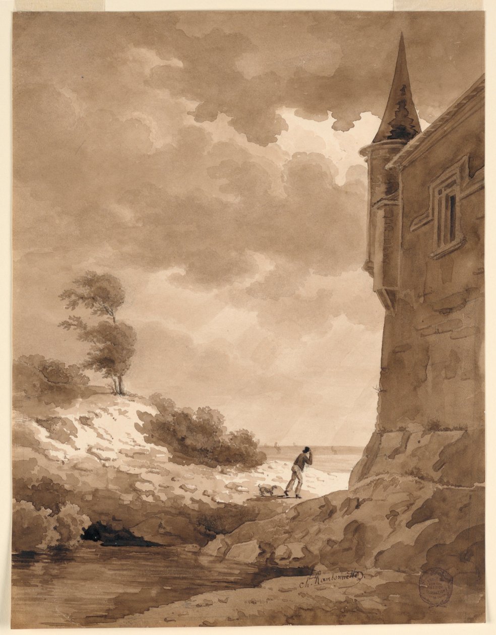 En la Orilla del Mar de Charles Nicolas Ransonnette