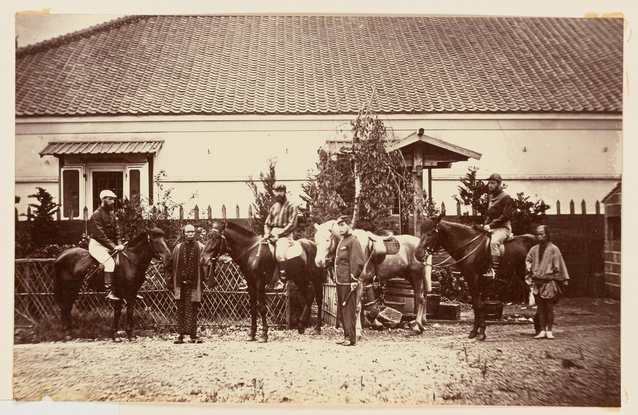 Retrato de grupo militar con caballos de Charles Parker