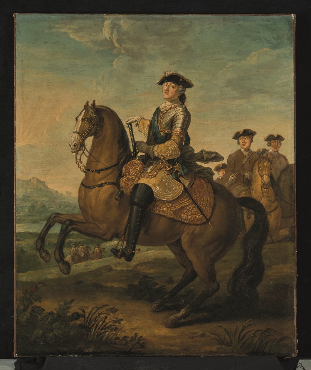 Retrato ecuestre de Luis XV (óleo sobre lienzo) de Charles Parrocel