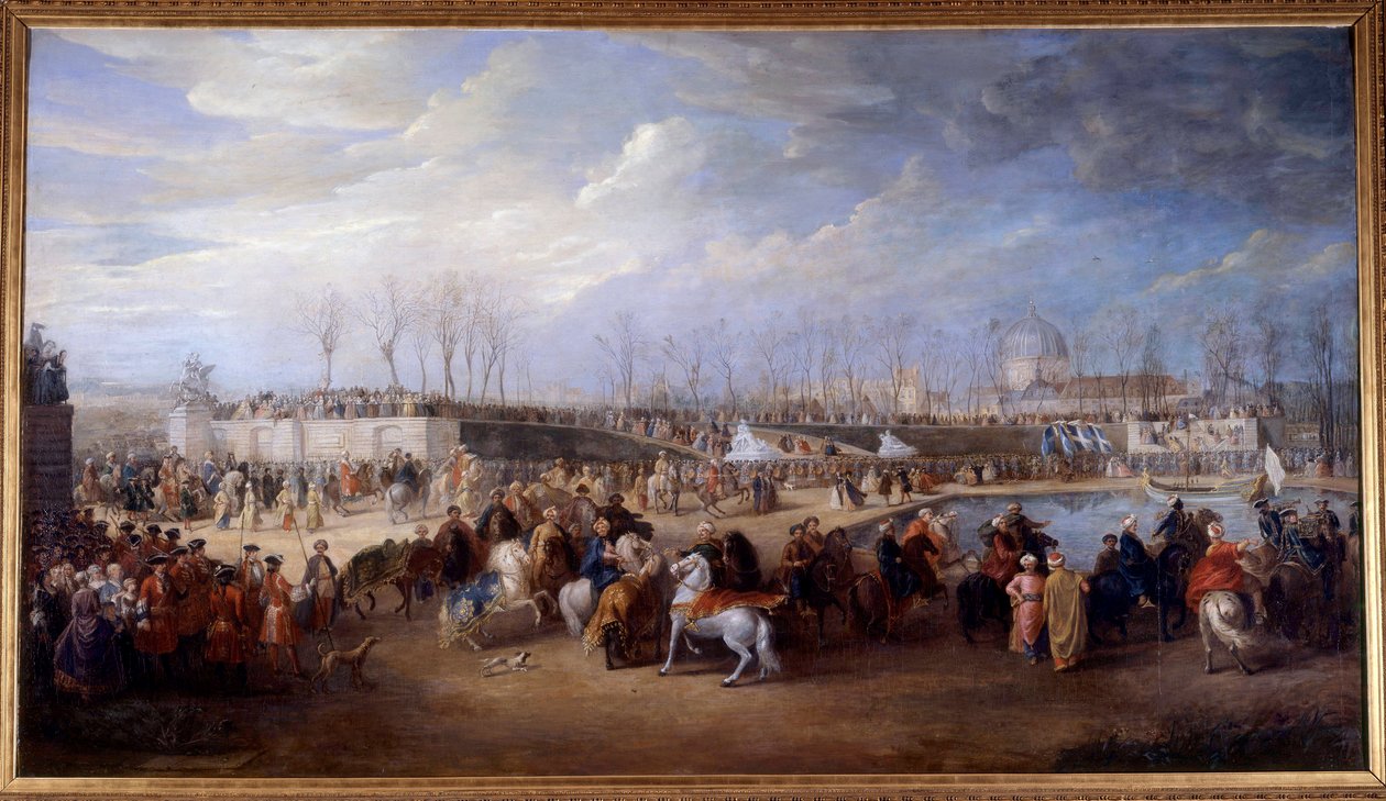 Recepción de Mehemet Effendi embajador turco ante el gran Sultán Achmet por el Rey Luis XV el 21 de marzo de 1721 en las Tullerías de Charles Parrocel